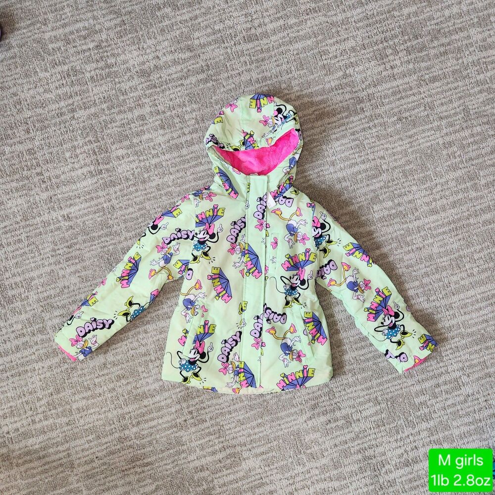 NWOT Disney Girls Minnie Mouse Daisy Hooded Jacket Size M/8